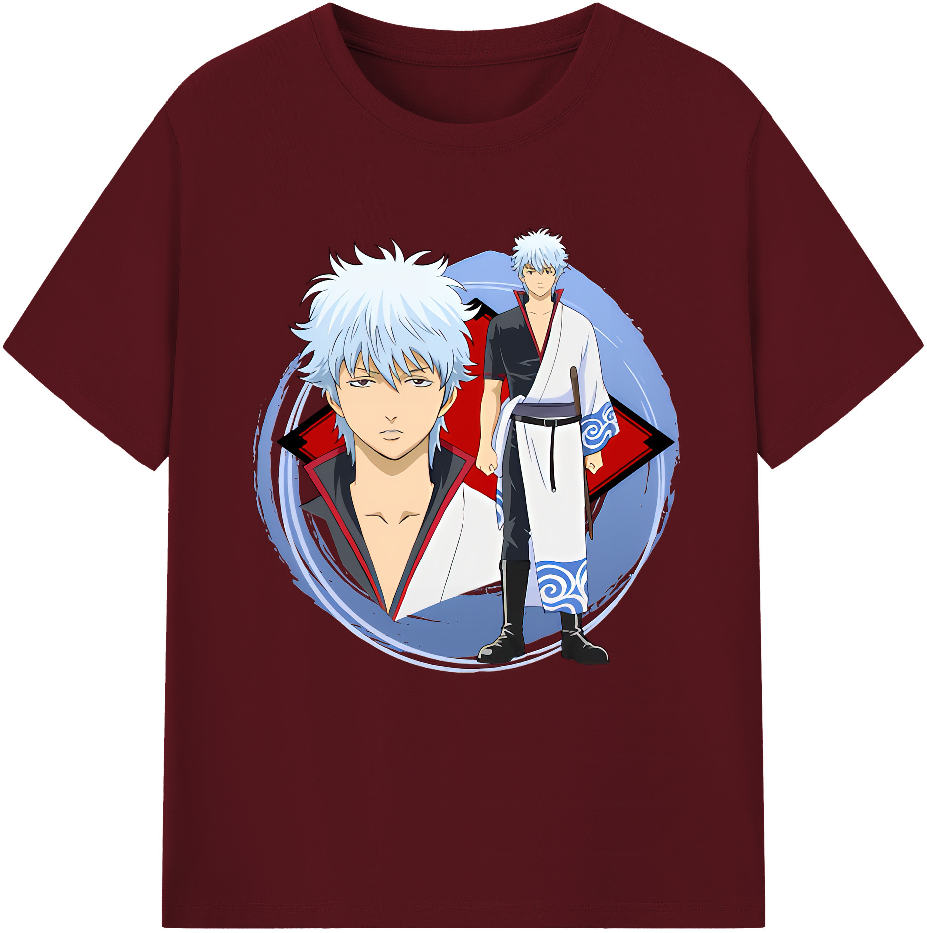 （画像用） ぎんたま 坂田銀時（さかたぎんとき） 神楽 志村新八（しむら しんぱち） GINTAMA Sakata Gintoki Kagura Shimura Shinpachi 綿100％半袖Tシャツ（フロントプリント）